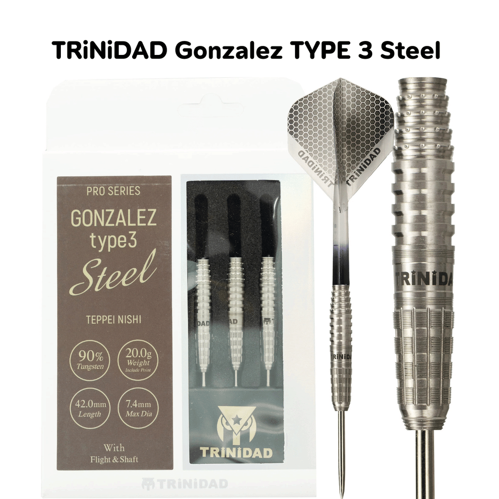 ลูกดอกปลายเหล็ก TRINIDAD GONZALEZ TYPE 3 STEEL DARTS 20G